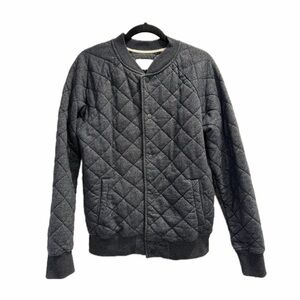On the Byas Quilted Black Bomber Jacket